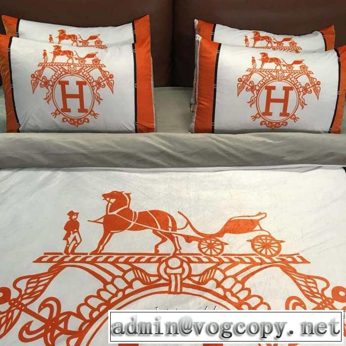 気になる2019年秋のファッション エルメス もちろん相性抜群 HERMES 寝具4点セット