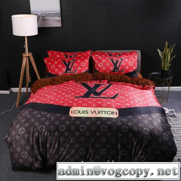トレンド入り確実最新コレクション LOUIS VUITTON 寝具4点セット 2019?2020秋冬流行色紹介 ルイ ヴィトン