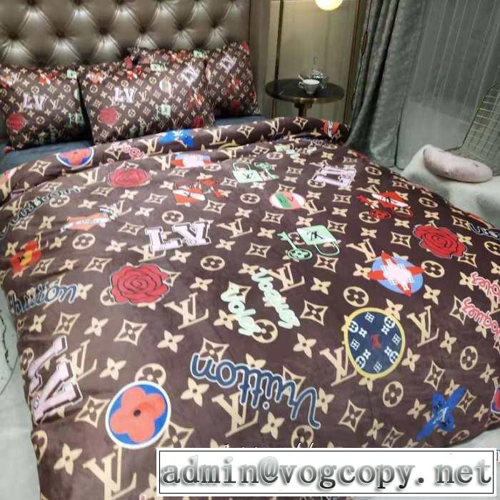 とにかく完璧ブランド新作 ルイ ヴィトン LOUIS VUITTON 最速2019秋冬トレンドブランド  寝具4点セット