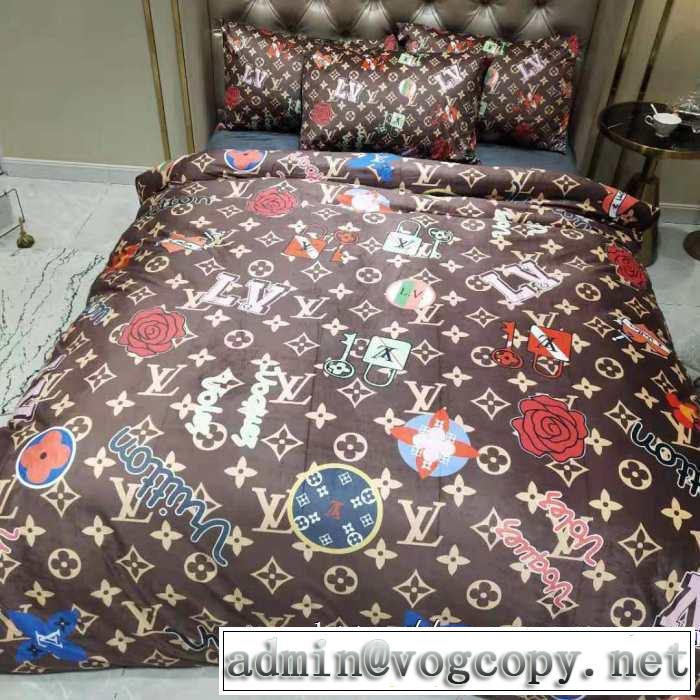 とにかく完璧ブランド新作 ルイ ヴィトン LOUIS VUITTON 最速2019秋冬トレンドブランド  寝具4点セット