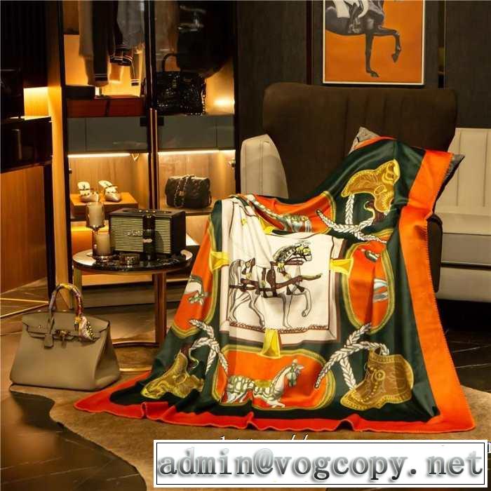超極細繊維を使用した美品 エルメス HERMES 2019夏色っぽさ ブランケット セレブ愛用　贈り物にも最適