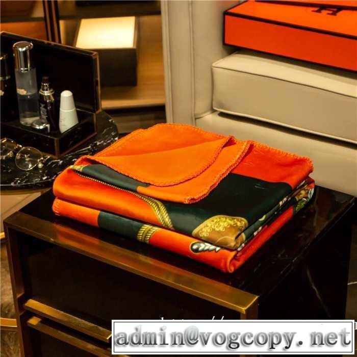 超極細繊維を使用した美品 エルメス HERMES 2019夏色っぽさ ブランケット セレブ愛用　贈り物にも最適