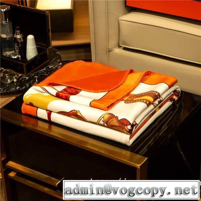 エルメス HERMES ぜひ今年のトレンドをチェック ブランケット 吸汗性に優れた天然素材 なめらかな手触り