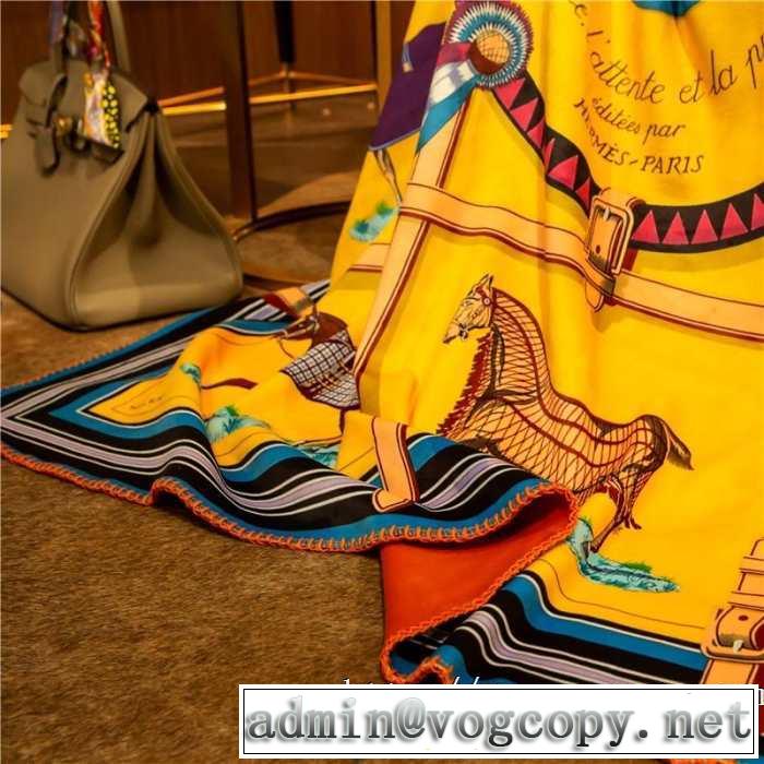 ブランケット まずは定番！人気アイテム エルメス 極上の肌触り HERMES  最高品質の繊維で密織りされている
