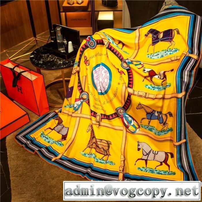 ブランケット まずは定番！人気アイテム エルメス 極上の肌触り HERMES  最高品質の繊維で密織りされている