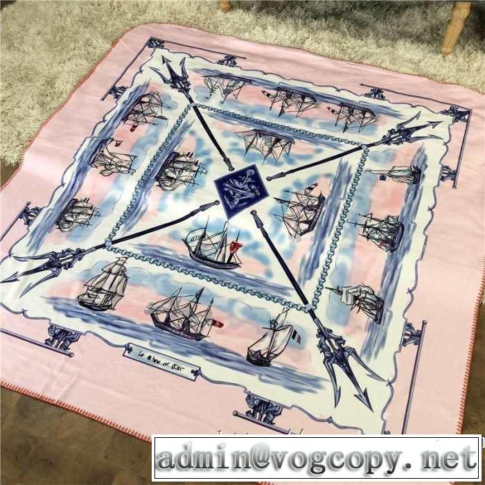 高級素材　心地抜群 エルメスセレブ愛用　贈り物にも最適  HERMES ブランケット春夏秋冬適用