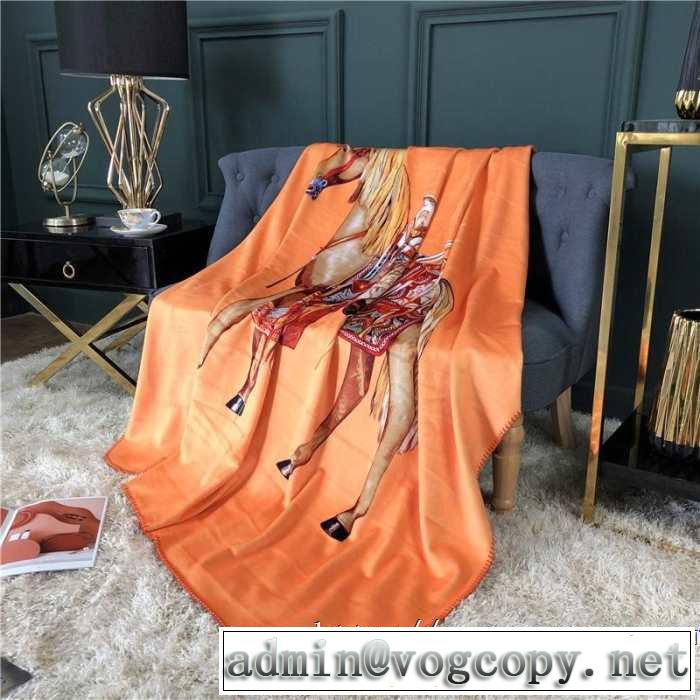 エルメス 大胆にデザインオシャレ新品 HERMES 超極細繊維を使用した美品 ブランケット2019春夏も引き続きトレンド