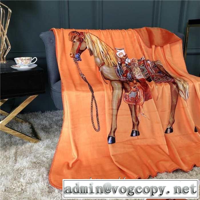 エルメス 大胆にデザインオシャレ新品 HERMES 超極細繊維を使用した美品 ブランケット2019春夏も引き続きトレンド