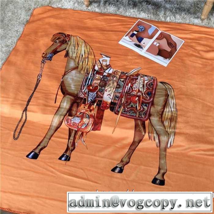 エルメス 大胆にデザインオシャレ新品 HERMES 超極細繊維を使用した美品 ブランケット2019春夏も引き続きトレンド