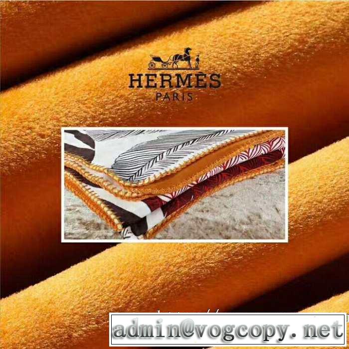 今季流行りの人気新作 エルメス この優しさや高級感をゲット HERMES ブランケット綺麗な光沢があります