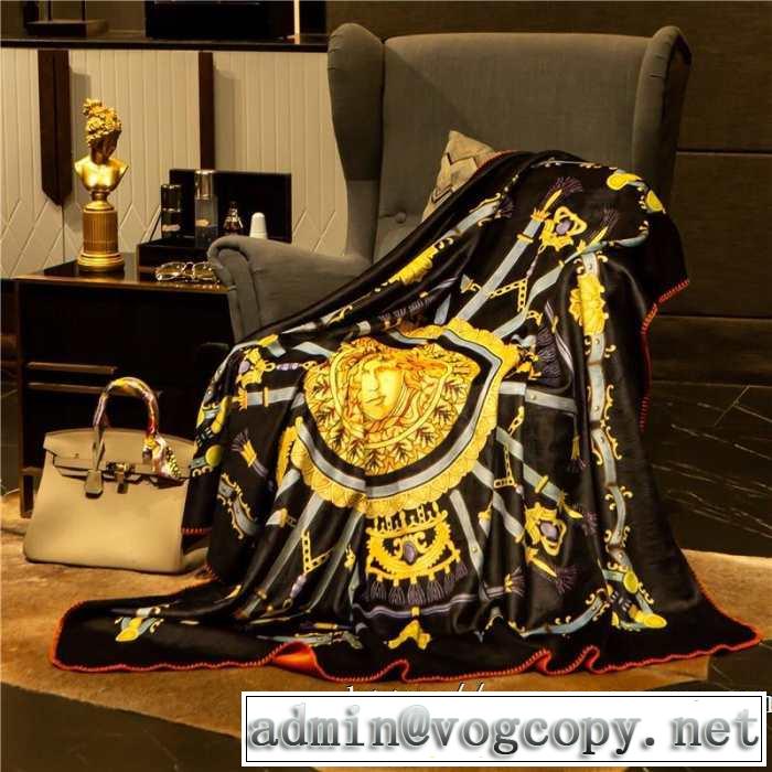 ブランケット おしゃれな夏ファッション2019 ヴェルサーチ お取り付けも取り外しも便利 VERSACE オールシーズン対応 