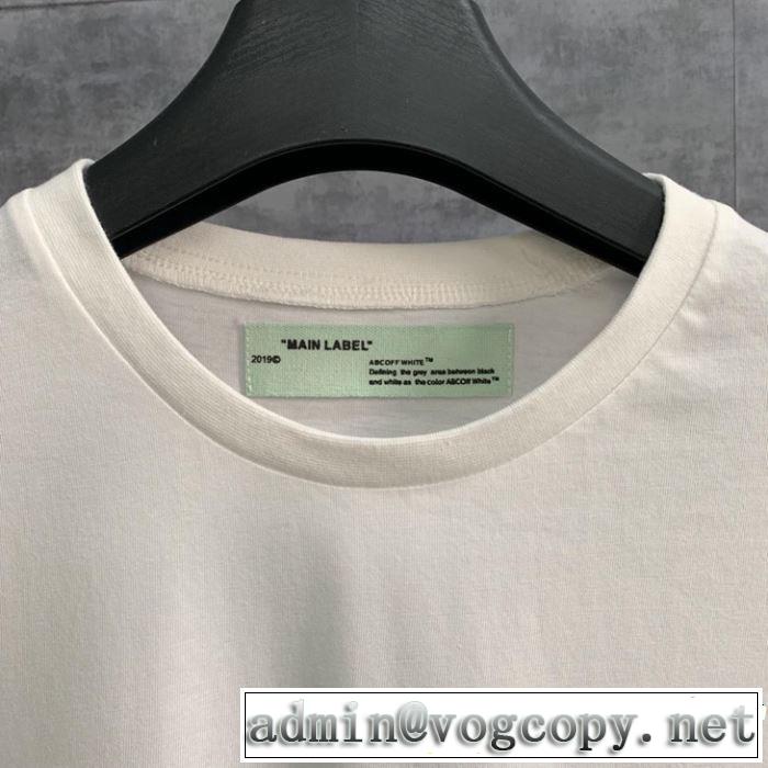 2019年春夏流行ファッション 快適な着心地 Off-White オフホワイト 半袖Tシャツ off-white 19ss】 OW 19ss