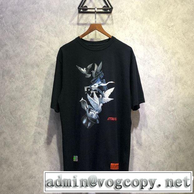 HERON PRESTON HP Off-White オフホワイト 半袖Tシャツ 2色可選 夏先に大活躍する 2019春夏トレンドアイテム