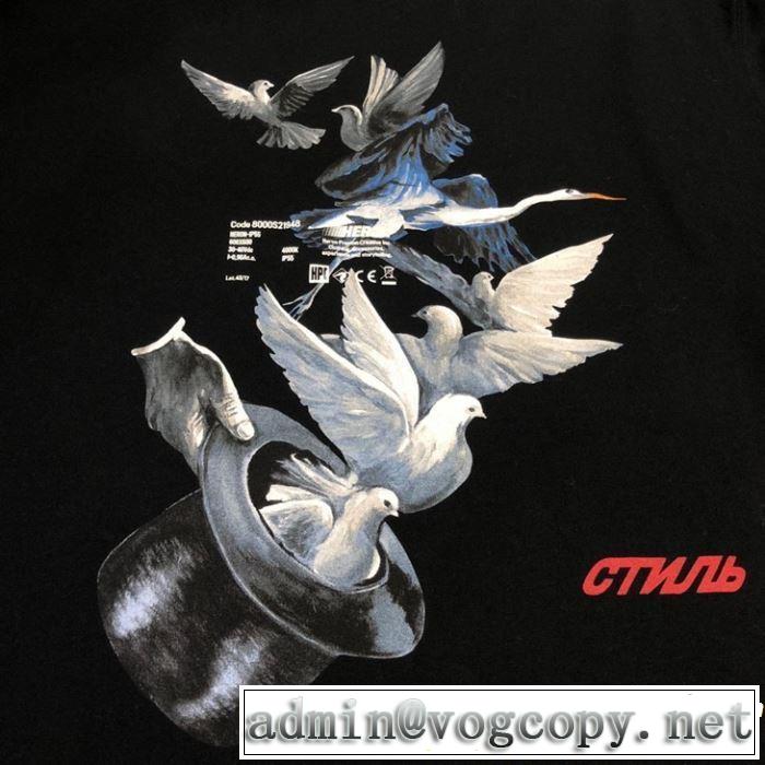 HERON PRESTON HP Off-White オフホワイト 半袖Tシャツ 2色可選 夏先に大活躍する 2019春夏トレンドアイテム