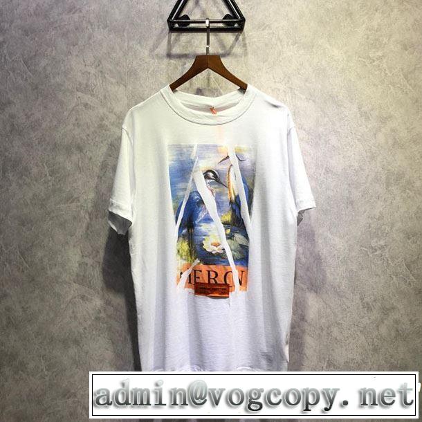 Off-White オフホワイト 半袖Tシャツ HERON PRESTON HP 柔らかい印象に上質 2019春夏のトレンド新商品
