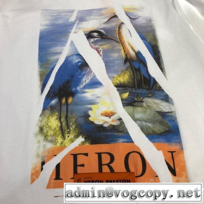 Off-White オフホワイト 半袖Tシャツ HERON PRESTON HP 柔らかい印象に上質 2019春夏のトレンド新商品