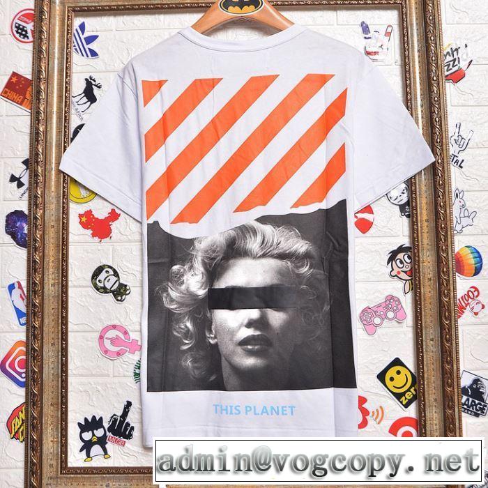 大人の華やかさを演出 2019年春夏のトレンドアイテム Off-White オフホワイト 半袖Tシャツ 2色可選