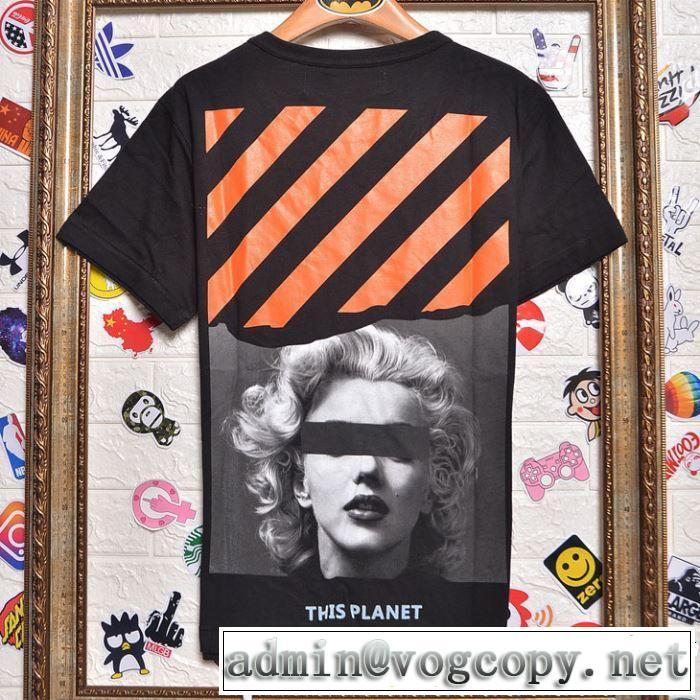 大人の華やかさを演出 2019年春夏のトレンドアイテム Off-White オフホワイト 半袖Tシャツ 2色可選