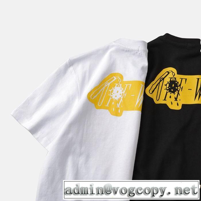 OFF-WHITE 2色可選 お洒落トレンド人気 2019春夏トレンドアイテム Off-White オフホワイト 半袖Tシャツ