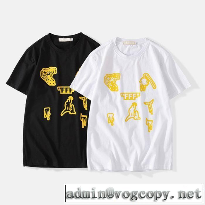 2019年最新ファッション Off-White オフホワイト 半袖Tシャツ OFF-WHITE 2色可選 今シーズン注目のデザイン