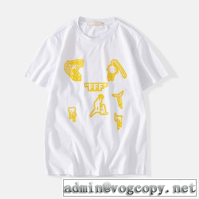 2019年最新ファッション Off-White オフホワイト 半袖Tシャツ OFF-WHITE 2色可選 今シーズン注目のデザイン