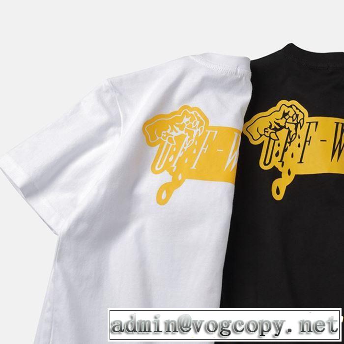 2019年最新ファッション Off-White オフホワイト 半袖Tシャツ OFF-WHITE 2色可選 今シーズン注目のデザイン
