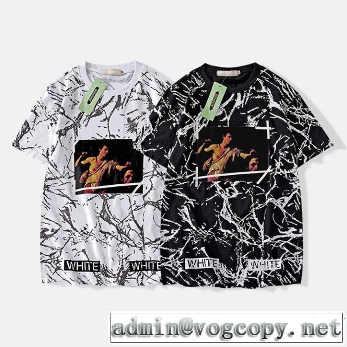 定番のスタイル春夏限定 2019年春夏のトレンドアイテム Off-White オフホワイト 半袖Tシャツ OFF-WHITE 2色可選