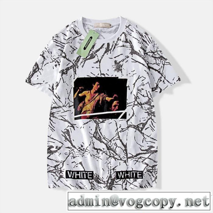 定番のスタイル春夏限定 2019年春夏のトレンドアイテム Off-White オフホワイト 半袖Tシャツ OFF-WHITE 2色可選