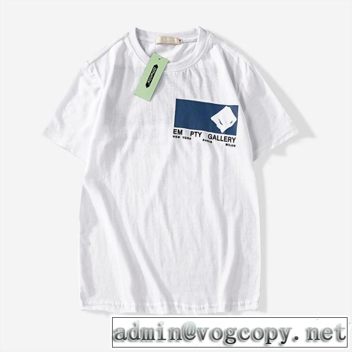 高級感が好評です Off-White オフホワイト 半袖Tシャツ OFF-WHITE 2色可選 【2019春夏】最新コレクション