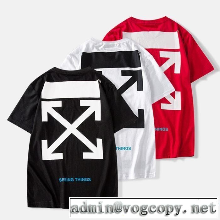 半袖Tシャツ OFF-WHITE 3色可選 春夏の流行り2019新品 2019春夏トレンドアイテム Off-White オフホワイト
