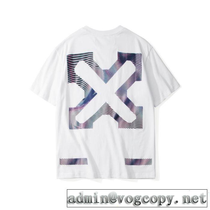 ブランドの話題の新作も！ Off-White オフホワイト 半袖Tシャツ OFF BLACK 2色可選 2019春夏人気トレンドアイテム