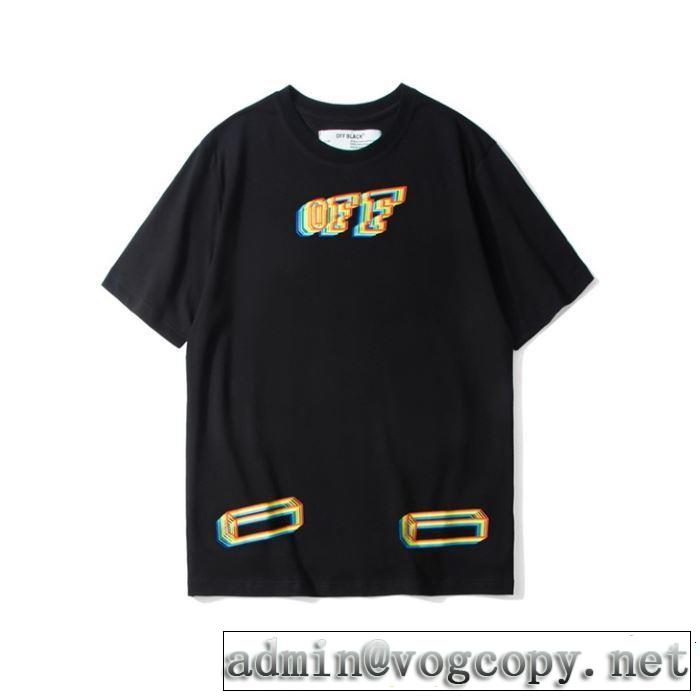 OFF BLACK 2色可選 今流行のストリート上品 2019春夏のトレンド新商品 Off-White オフホワイト 半袖Tシャツ