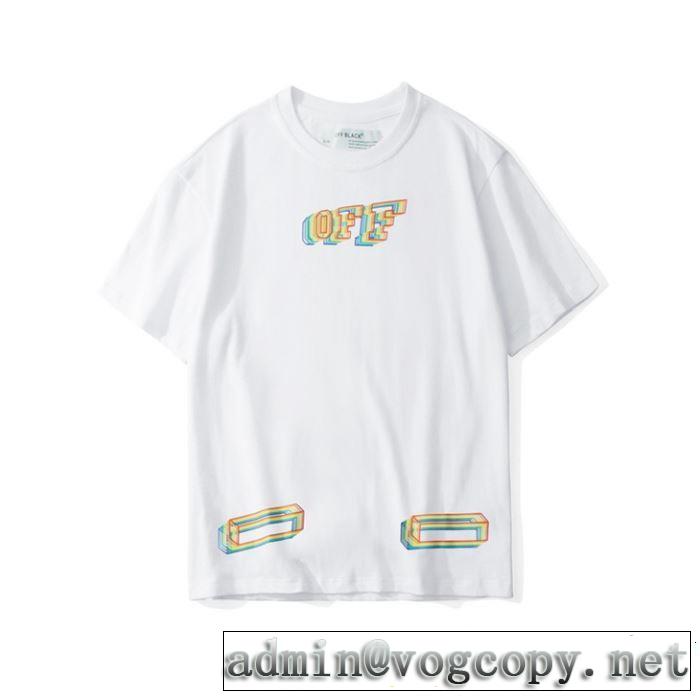 OFF BLACK 2色可選 今流行のストリート上品 2019春夏のトレンド新商品 Off-White オフホワイト 半袖Tシャツ
