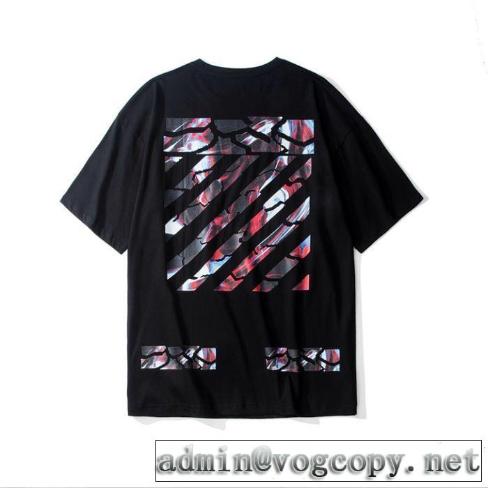 夏気分UP最新コレクション 2019年春夏シーズンの人気 Off-White オフホワイト 半袖Tシャツ OFF BLACK 2色可選