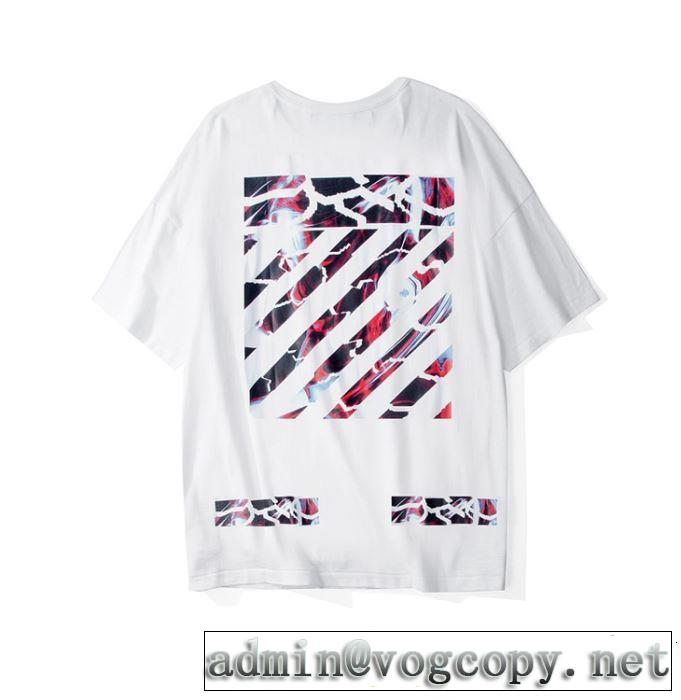夏気分UP最新コレクション 2019年春夏シーズンの人気 Off-White オフホワイト 半袖Tシャツ OFF BLACK 2色可選