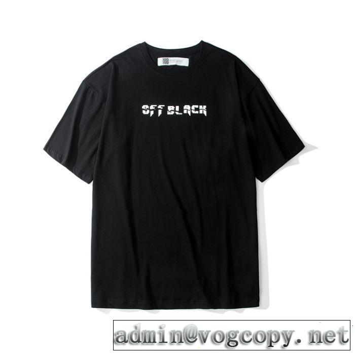 夏気分UP最新コレクション 2019年春夏シーズンの人気 Off-White オフホワイト 半袖Tシャツ OFF BLACK 2色可選