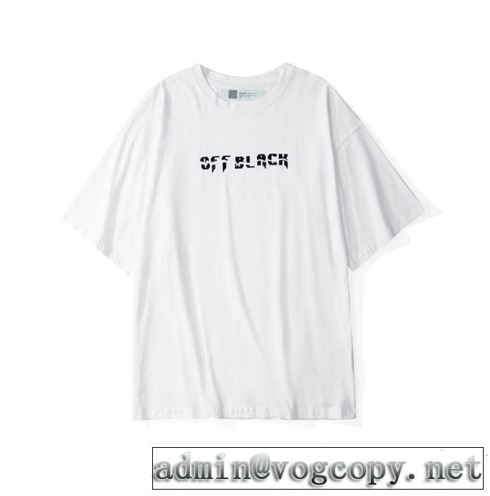夏気分UP最新コレクション 2019年春夏シーズンの人気 Off-White オフホワイト 半袖Tシャツ OFF BLACK 2色可選