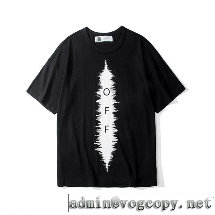 夏らしい季節感 Off-White オフホワイト 半袖Tシャツ OFF BLACK 2色可選 2019年夏の一押しファッションアイテム