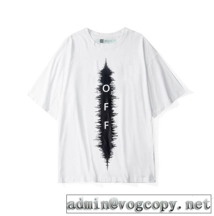 夏らしい季節感 Off-White オフホワイト 半袖Tシャツ OFF BLACK 2色可選 2019年夏の一押しファッションアイテム