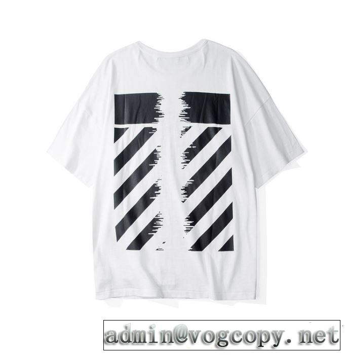 夏らしい季節感 Off-White オフホワイト 半袖Tシャツ OFF BLACK 2色可選 2019年夏の一押しファッションアイテム