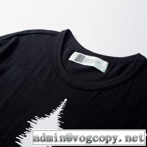 夏らしい季節感 Off-White オフホワイト 半袖Tシャツ OFF BLACK 2色可選 2019年夏の一押しファッションアイテム