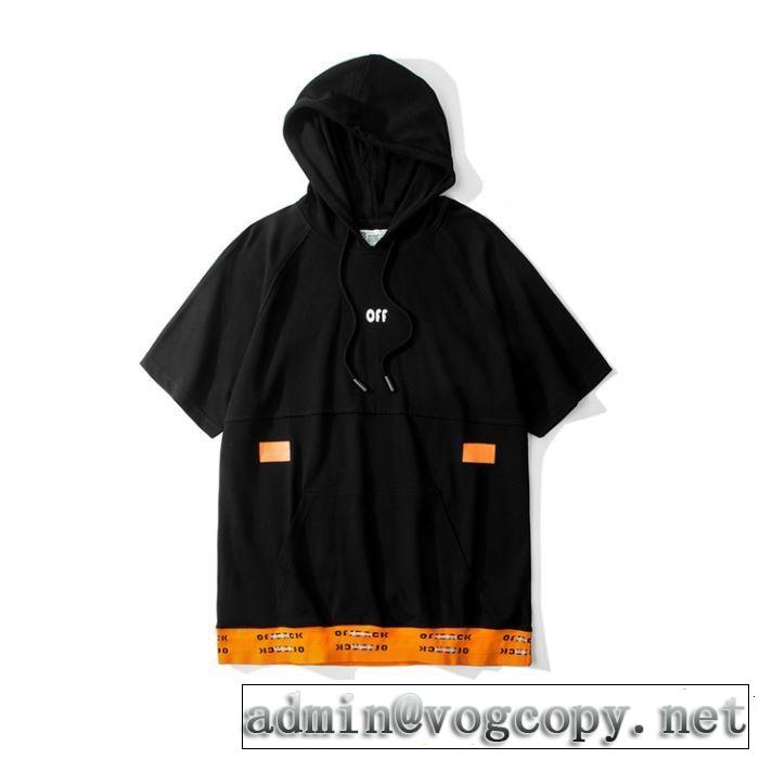 Off-White オフホワイト 半袖Tシャツ OFF BLACK 2色可選 知的な夏のスタイル 2019春夏も引き続き人気セール