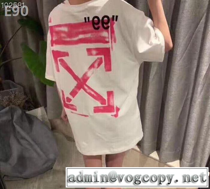 Off-White オフホワイト 半袖Tシャツ 2色可選 リラックススタイルが実現 2019年の春夏に着たい 通勤の定番