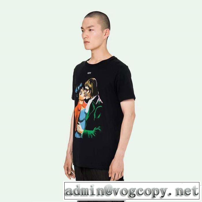 2019春夏トレンドアイテム Off-White オフホワイト 半袖Tシャツ 2色可選 大胆にデザインオシャレ新品