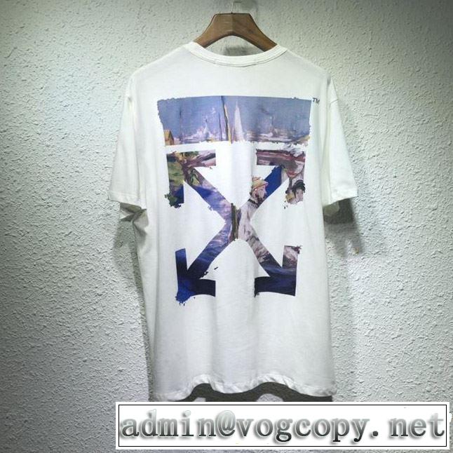 トレンドアイテムとして継続 2019春夏人気トレンドアイテム Off-White オフホワイト 半袖Tシャツ 2色可選