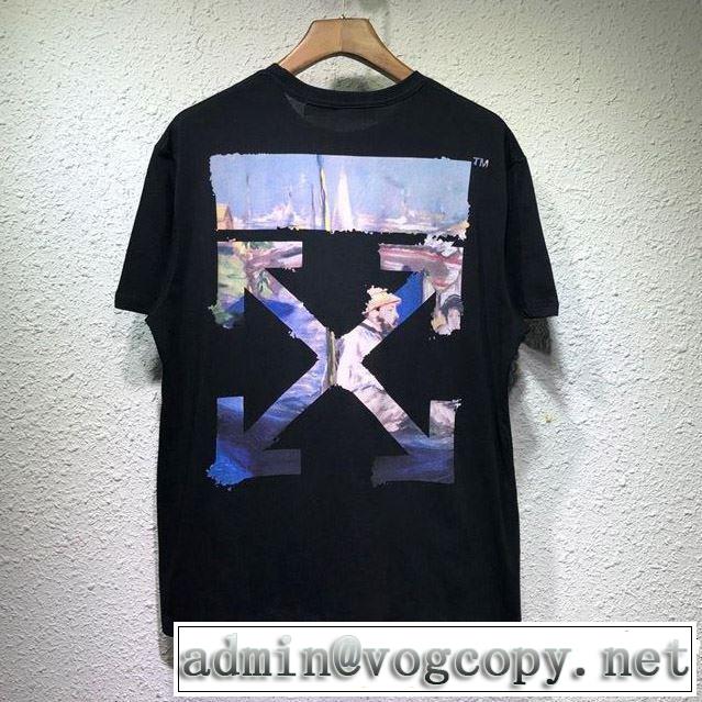 トレンドアイテムとして継続 2019春夏人気トレンドアイテム Off-White オフホワイト 半袖Tシャツ 2色可選