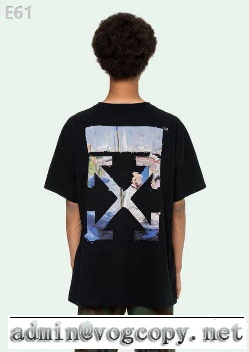 トレンドアイテムとして継続 2019春夏人気トレンドアイテム Off-White オフホワイト 半袖Tシャツ 2色可選