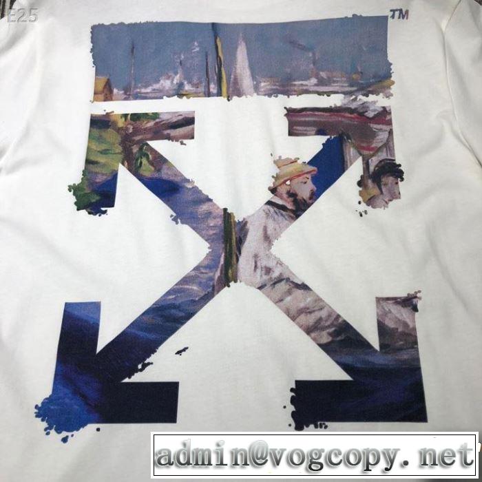 トレンドアイテムとして継続 2019春夏人気トレンドアイテム Off-White オフホワイト 半袖Tシャツ 2色可選