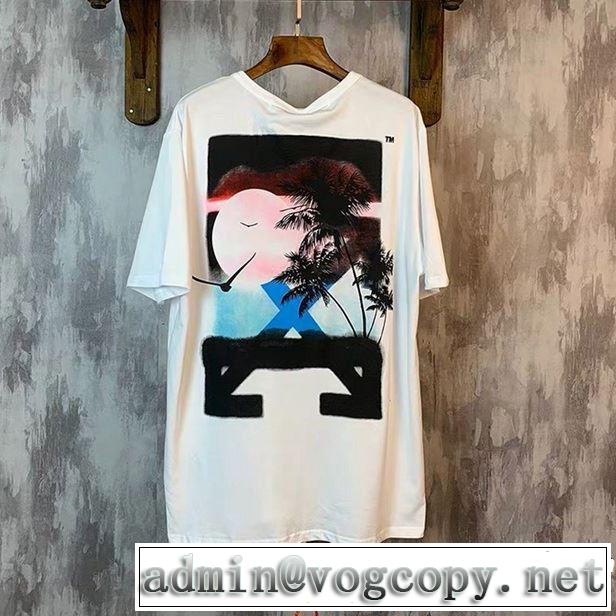 2019春夏の大注目トレンド Off-White オフホワイト 半袖Tシャツ まずは定番！人気アイテム すっきりした印象に