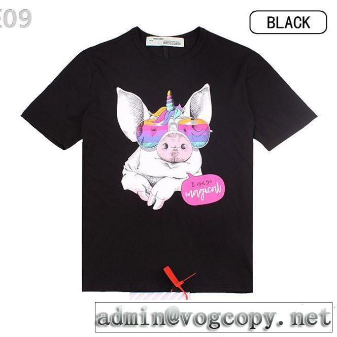 夏おすすめ人気ブランドアイテム おしゃれな夏ファッション2019 2色可選 半袖Tシャツ Off-White オフホワイト
